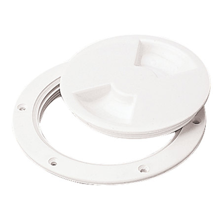 SEA-DOG Sea-Dog 337150-1 Screw Out Deck Plate - 5-7/16", White 337150-1